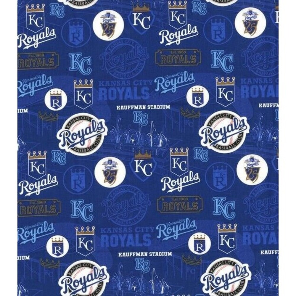 2.5 Yards Kansas City Royals Kaufmann Stadium Fabric Traditions 100% Cotton #1